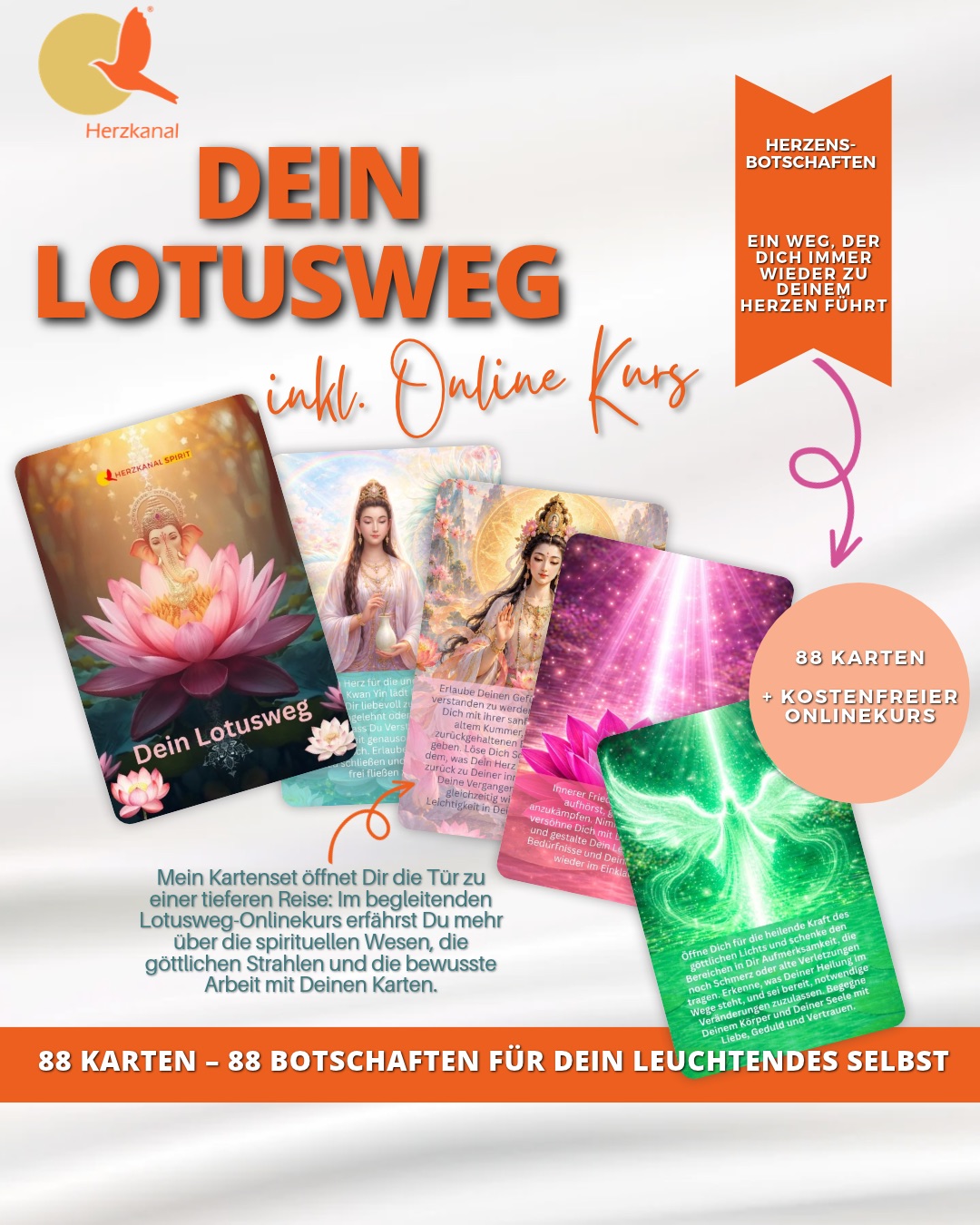 Kartenset Dein Lotusweg mit 88 Karten